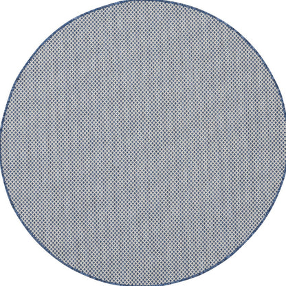 4' Bone Round Geometric Power Loom Area Rug