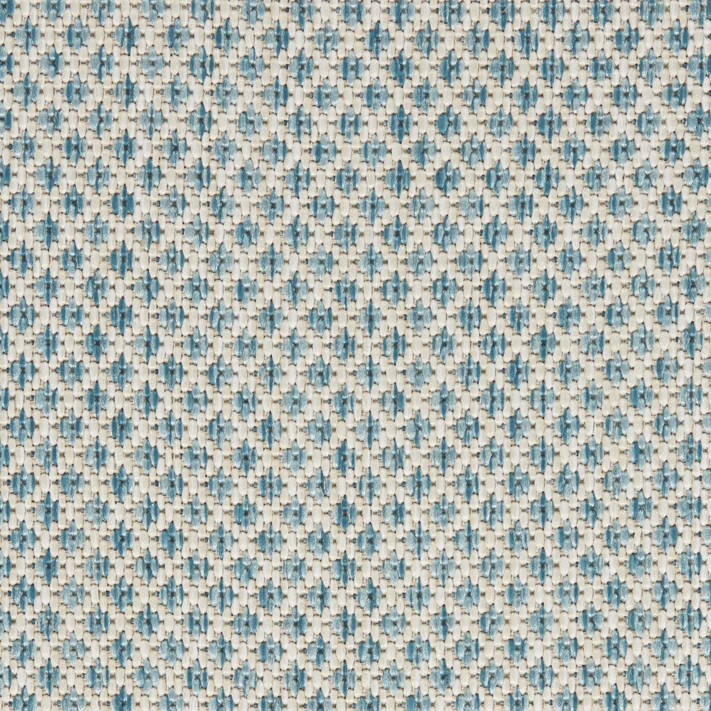 7' X 10' Aqua Geometric Power Loom Area Rug