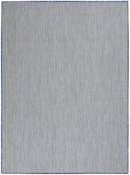 5' X 7' Blue Geometric Power Loom Area Rug