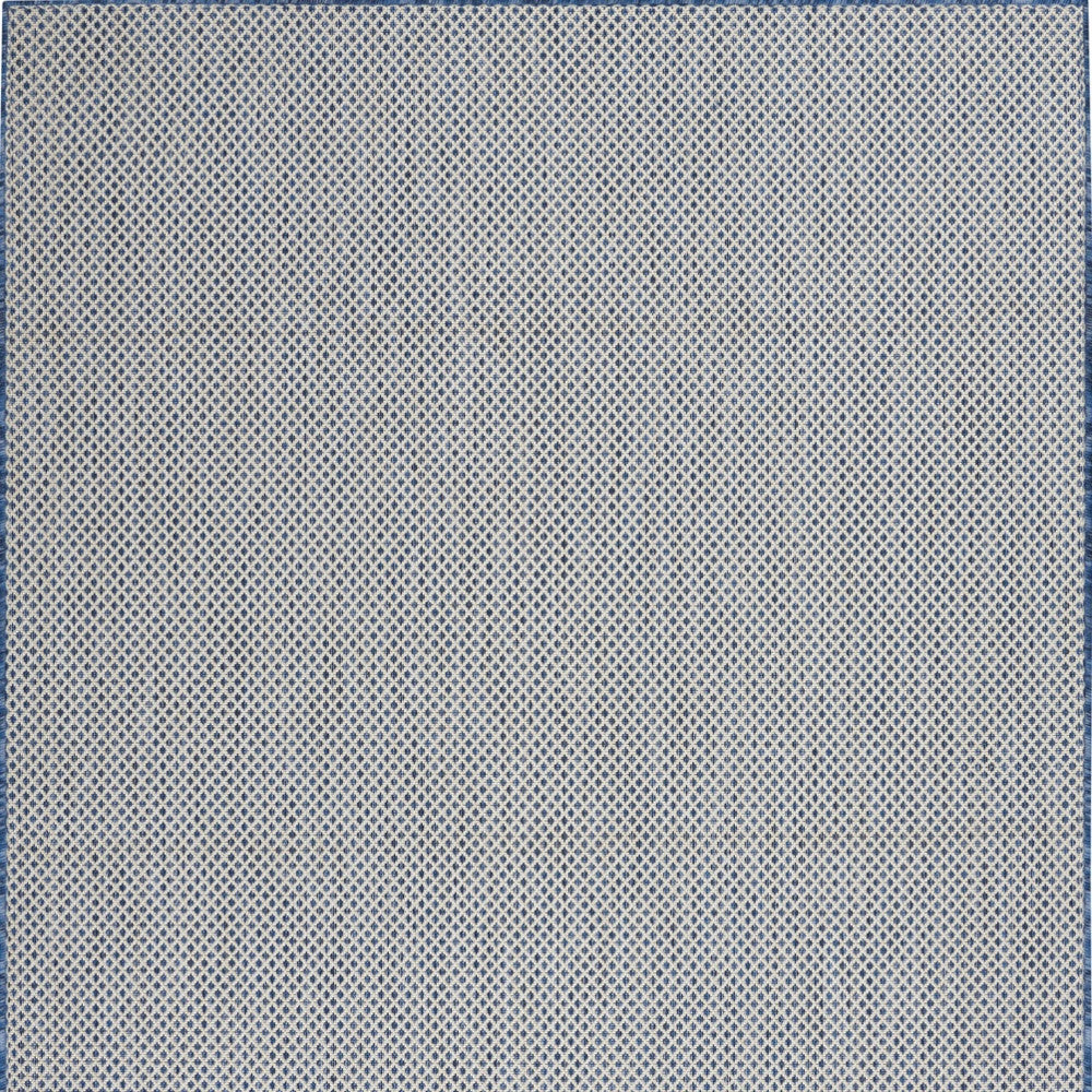 5' X 7' Blue Geometric Power Loom Area Rug