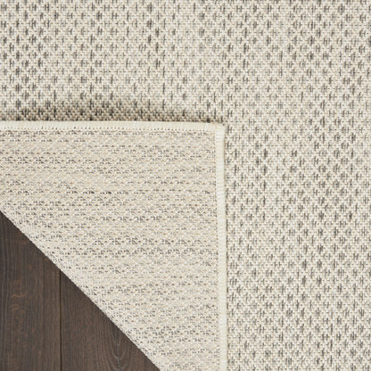 6' X 9' Ivory Geometric Power Loom Area Rug