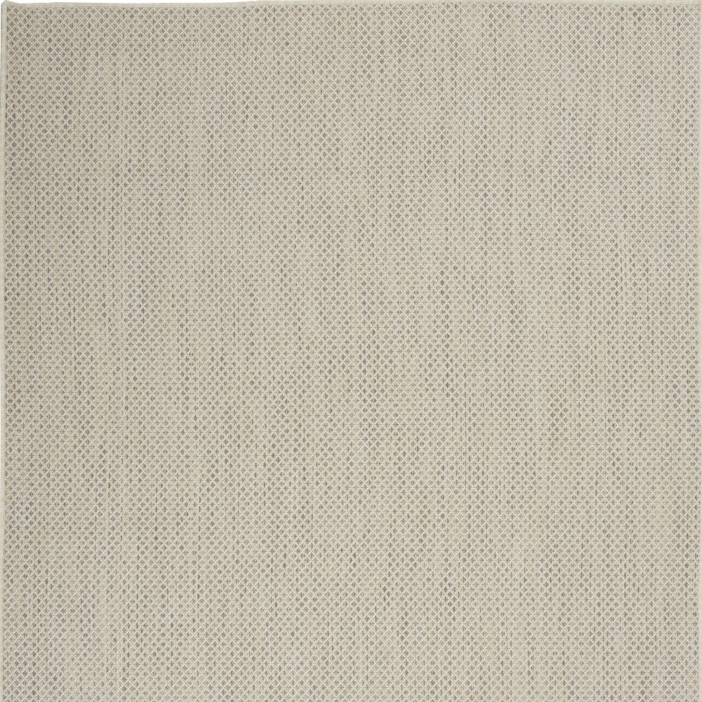 6' X 9' Ivory Geometric Power Loom Area Rug