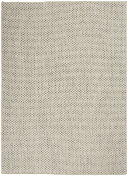 5' X 7' Ivory Geometric Power Loom Area Rug