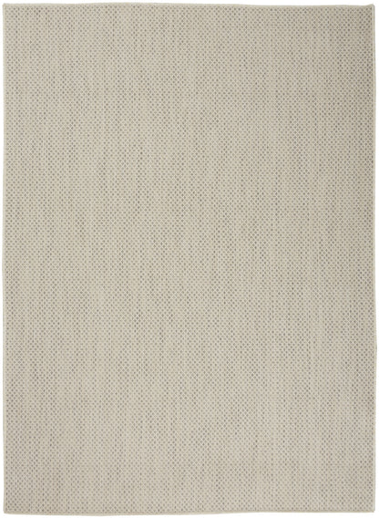 5' X 7' Ivory Geometric Power Loom Area Rug