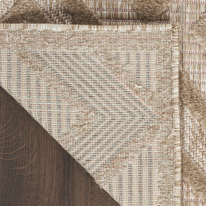 8' X 10' Beige Geometric Flatweave Area Rug