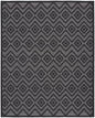 9' X 12' Black Geometric Flatweave Area Rug