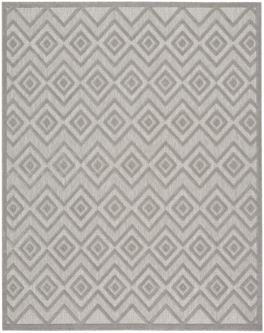 7' X 10' Gray Geometric Flatweave Area Rug