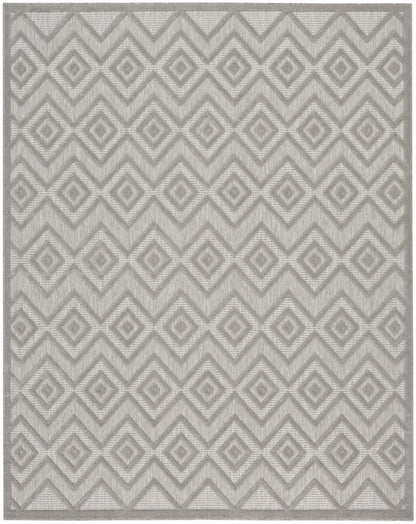 7' X 10' Gray Geometric Flatweave Area Rug