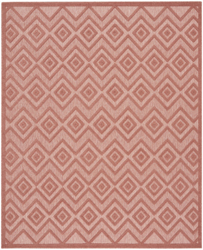 7' X 10' Orange Geometric Flatweave Area Rug