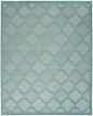 8' X 10' Aqua Geometric Flatweave Area Rug