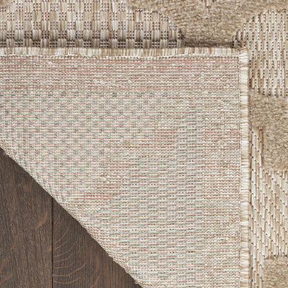 8' X 10' Beige Geometric Flatweave Area Rug