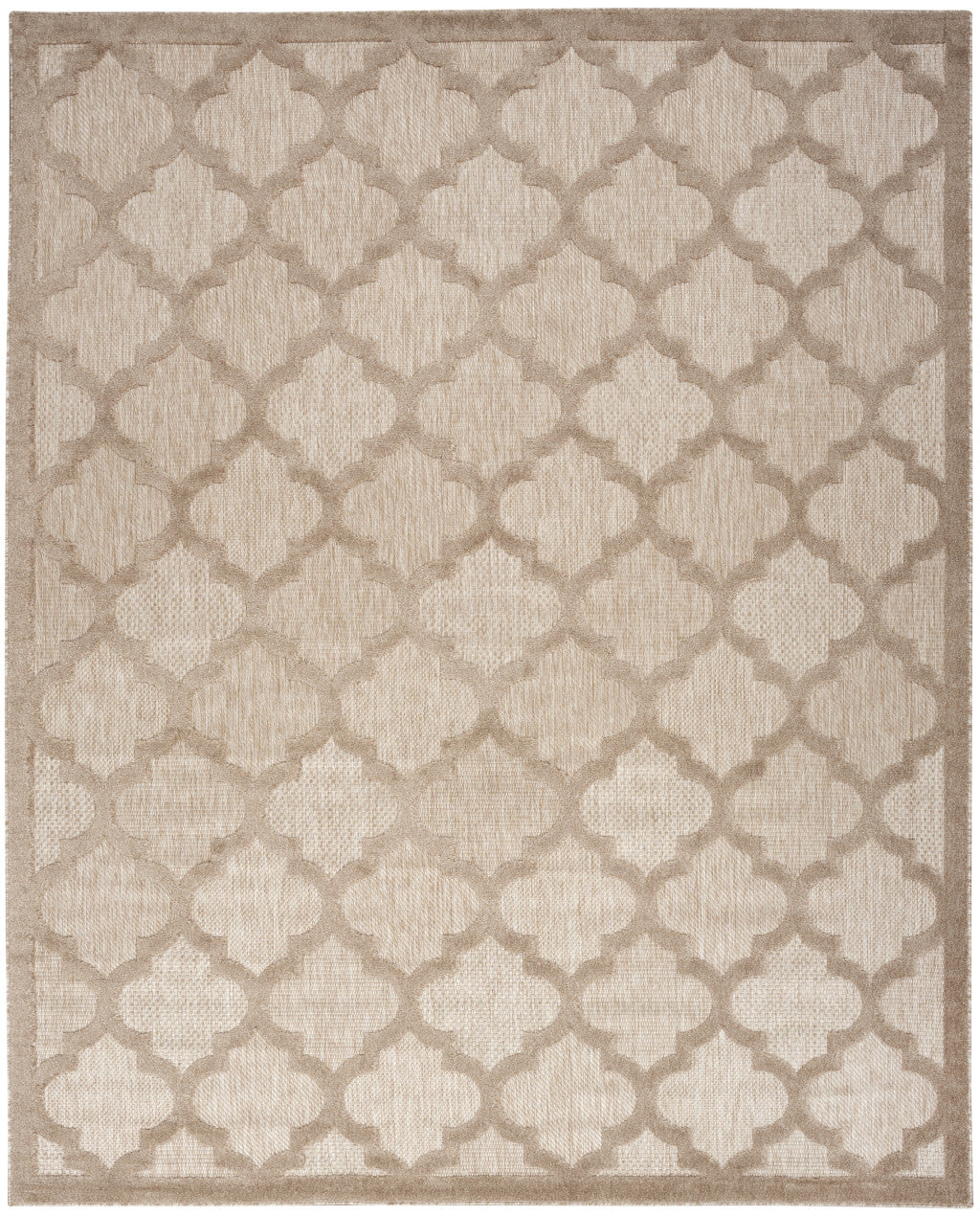 7' X 10' Beige Geometric Flatweave Area Rug