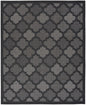 8' X 10' Black Geometric Flatweave Area Rug