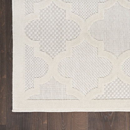 9' X 12' Cream Geometric Flatweave Area Rug