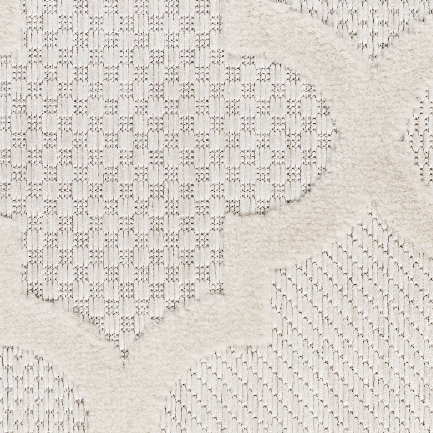 9' X 12' Cream Geometric Flatweave Area Rug