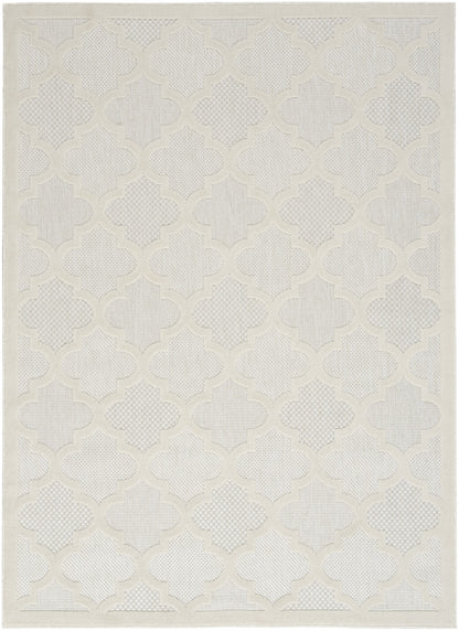 6' X 9' Cream Geometric Flatweave Area Rug