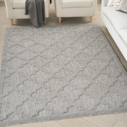 6' X 9' Gray Geometric Flatweave Area Rug