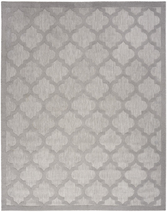 7' X 10' Gray Geometric Flatweave Area Rug