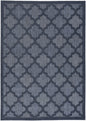 6' X 9' Navy Blue Geometric Flatweave Area Rug