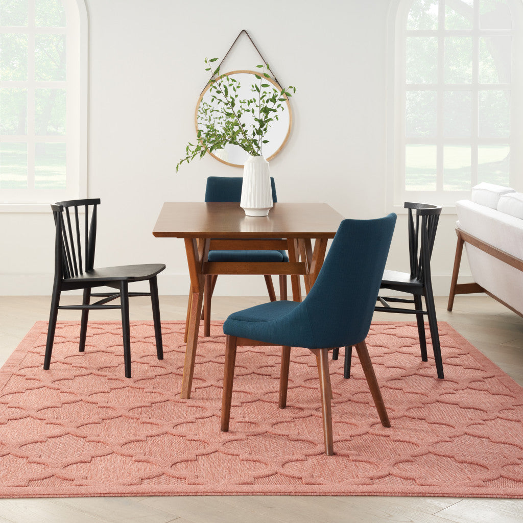 9' X 12' Orange Geometric Flatweave Area Rug