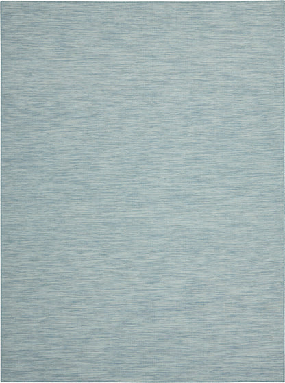 9' X 12' Aqua Power Loom Area Rug