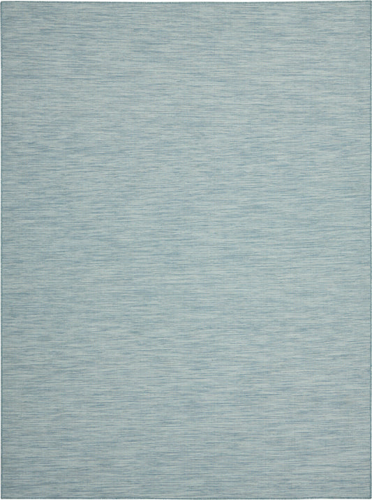 9' X 12' Aqua Power Loom Area Rug