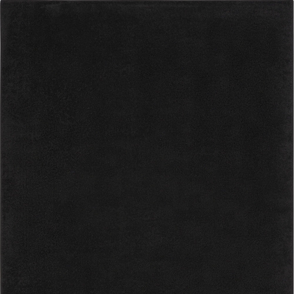 5' X 8' Black Power Loom Area Rug