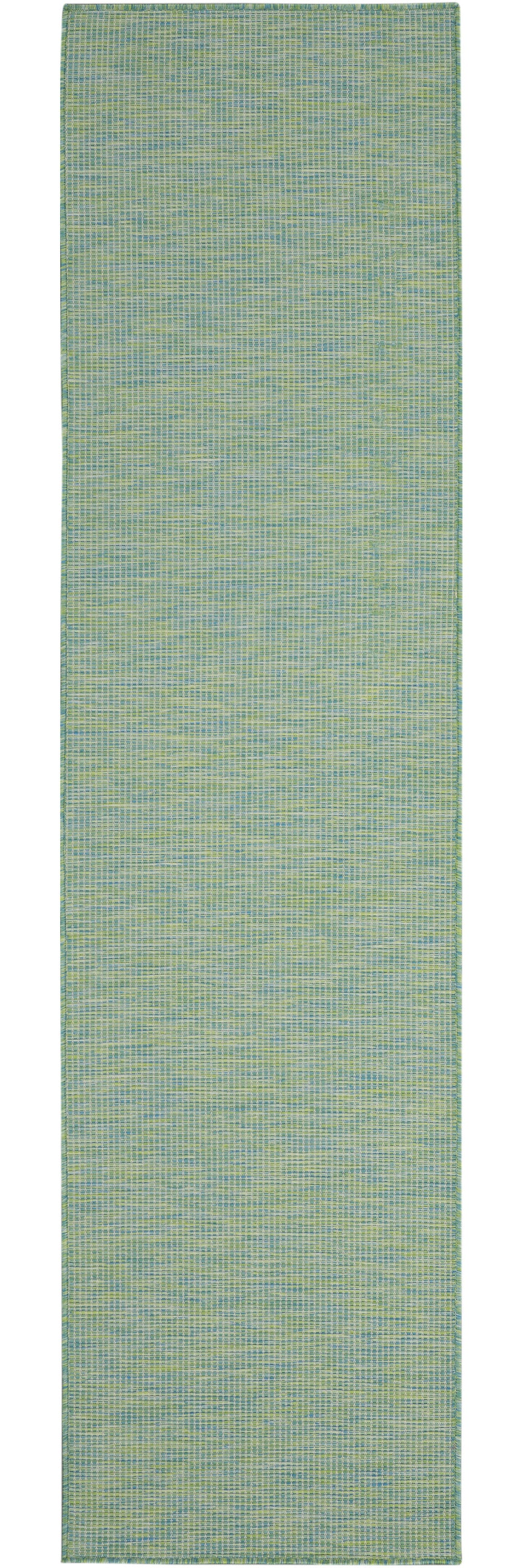 8' Blue Power Loom Runner Rug