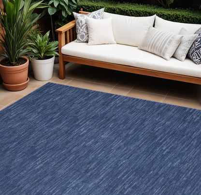 8' X 11' Navy Blue Power Loom Area Rug