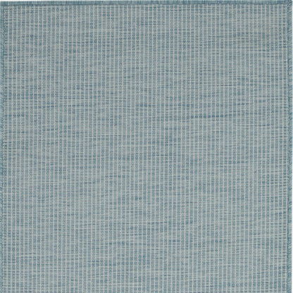 8' Aqua Power Loom Runner Rug