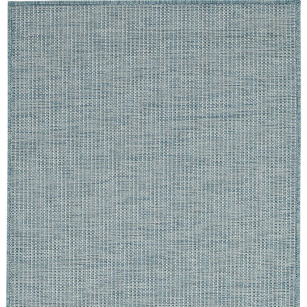 8' Aqua Power Loom Runner Rug