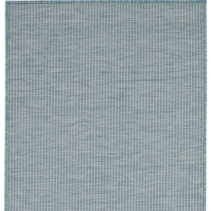 8' Aqua Power Loom Runner Rug