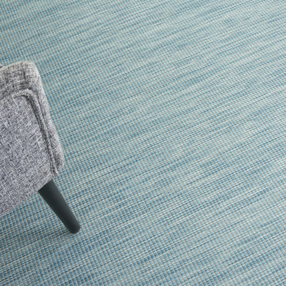 7' X 10' Aqua Power Loom Area Rug