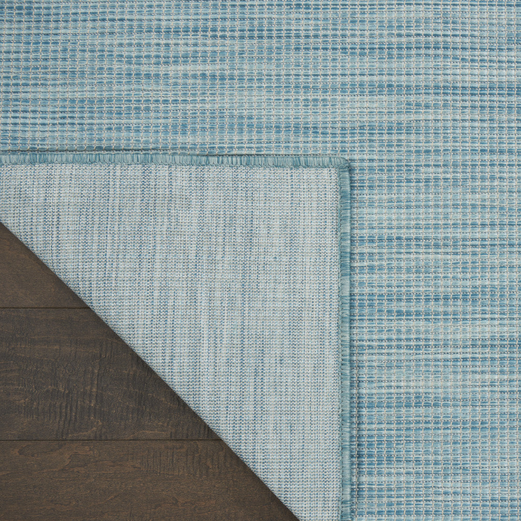 6' X 9' Aqua Power Loom Area Rug