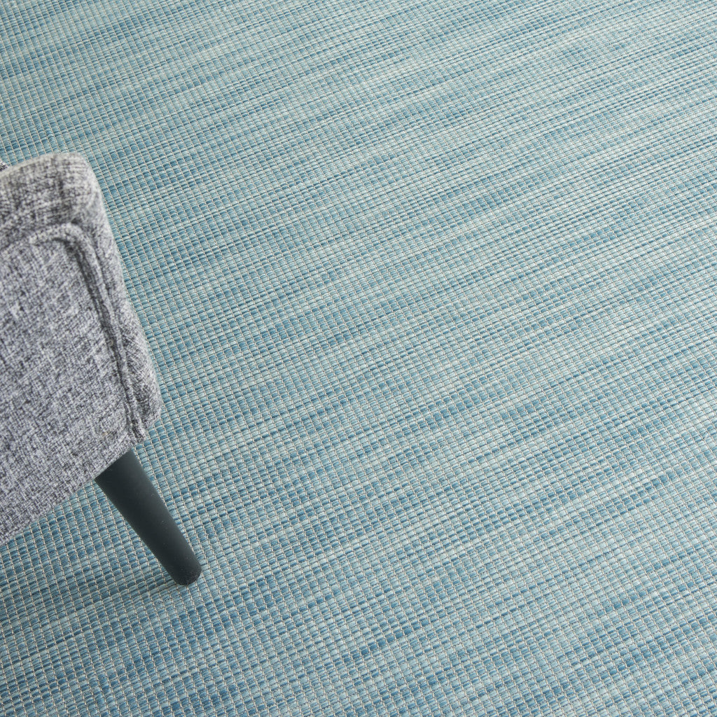 6' X 9' Aqua Power Loom Area Rug