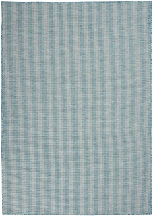 5' X 7' Aqua Power Loom Area Rug