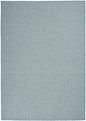 5' X 7' Aqua Power Loom Area Rug