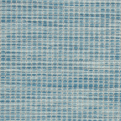 5' X 7' Aqua Power Loom Area Rug