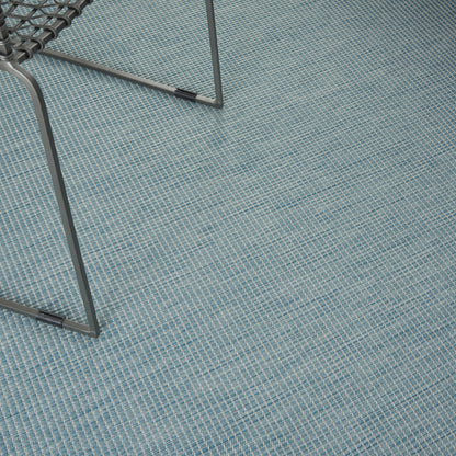 4' X 6' Aqua Power Loom Area Rug