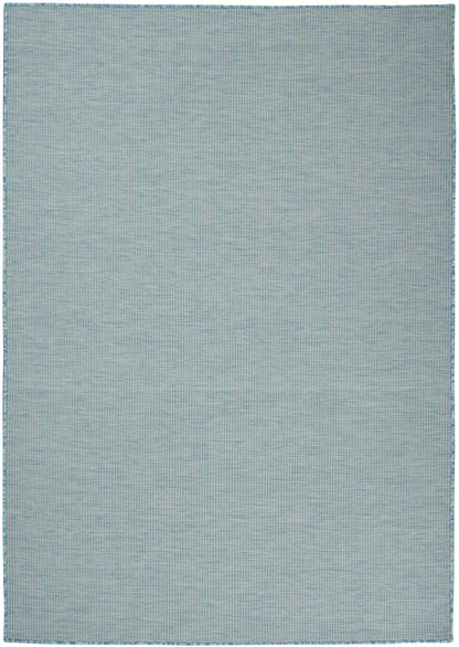 4' X 6' Aqua Power Loom Area Rug