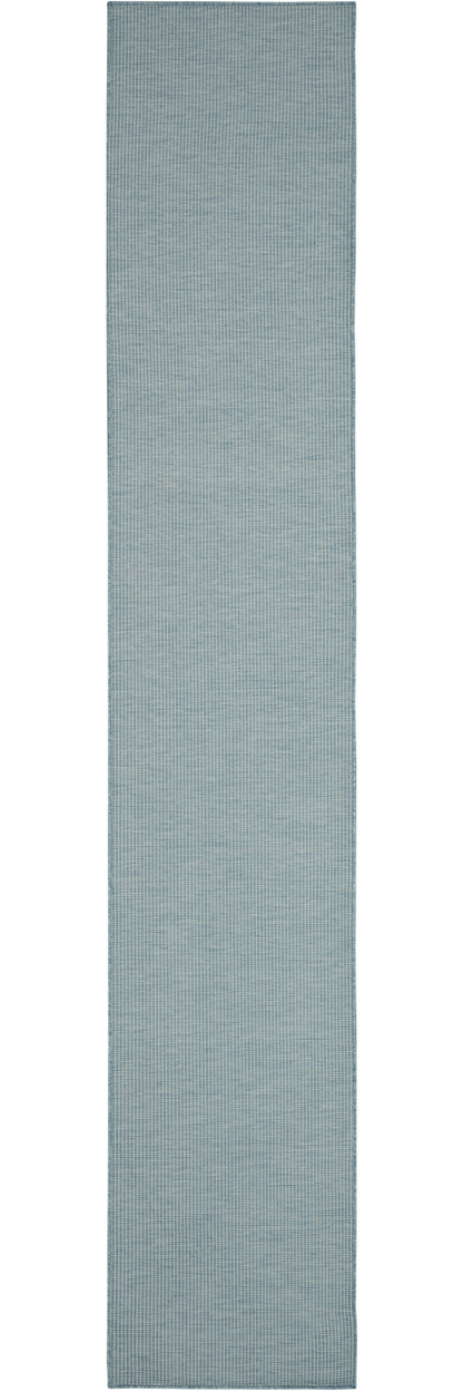 12' Aqua Power Loom Runner Rug