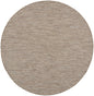 6' Beige Round Power Loom Area Rug