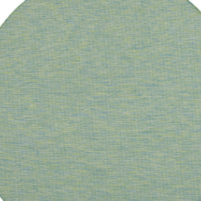 6' Blue Round Power Loom Area Rug