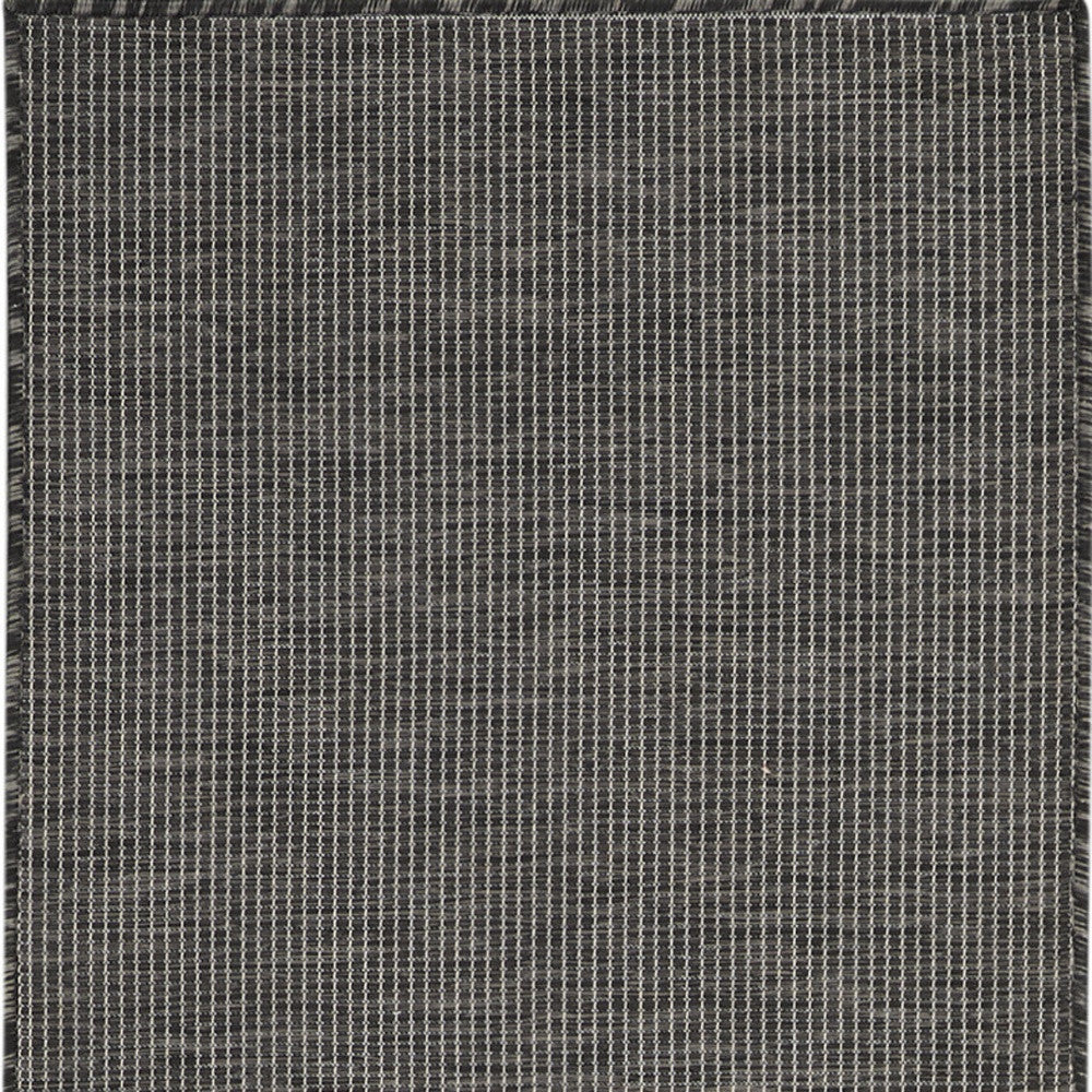 8' Charcoal Power Loom Runner Rug