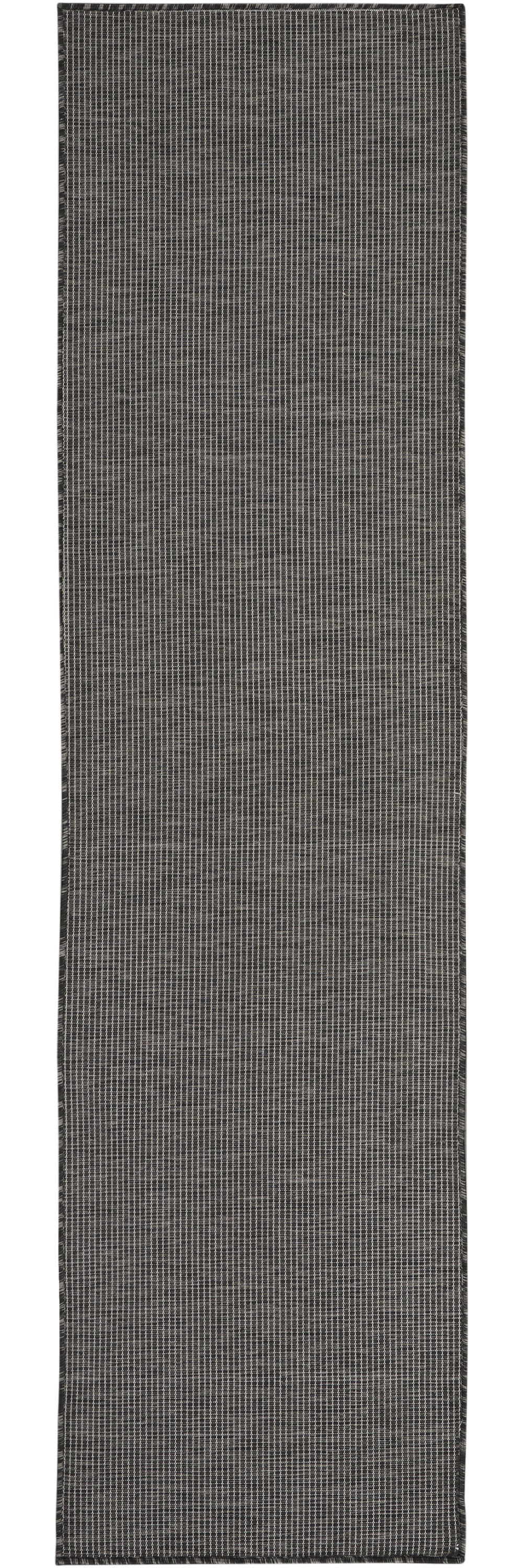 8' Charcoal Power Loom Runner Rug