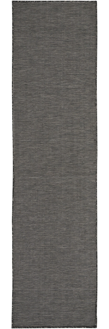 8' Charcoal Power Loom Runner Rug