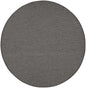 8' Charcoal Round Power Loom Area Rug