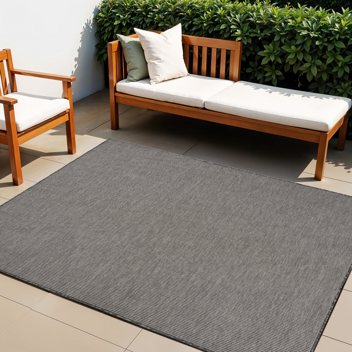 4' X 6' Charcoal Power Loom Area Rug