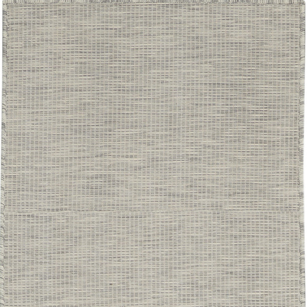 8' Gray Power Loom Runner Rug