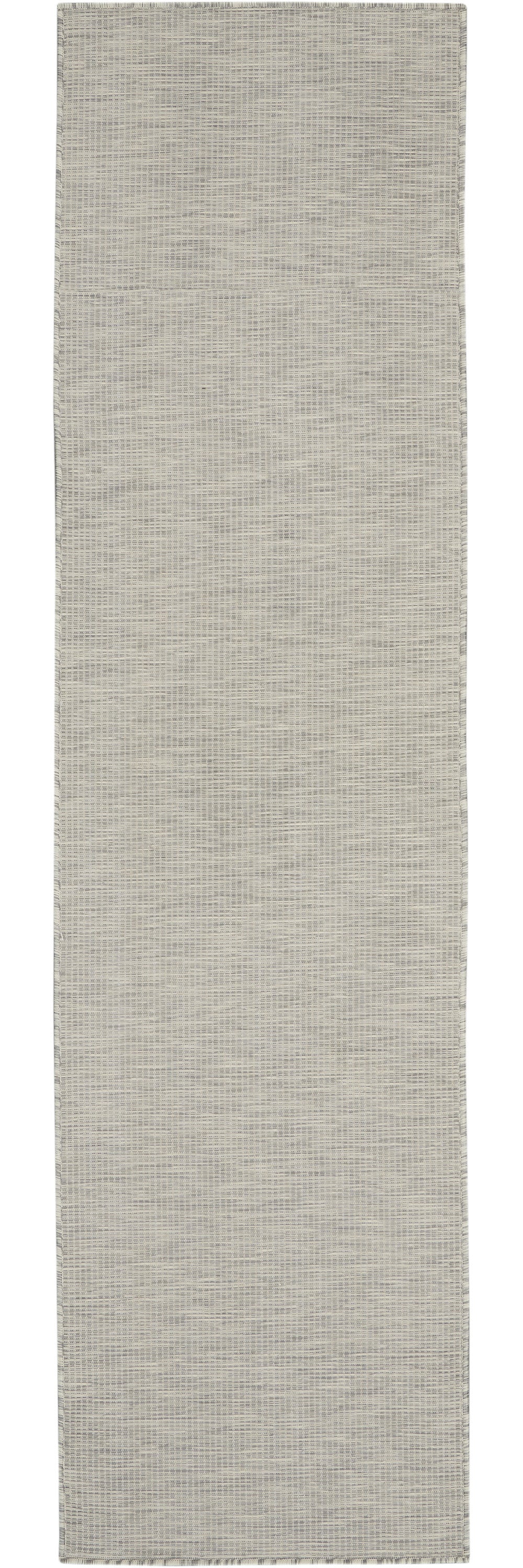 8' Gray Power Loom Runner Rug